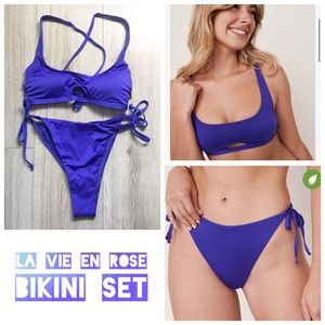 NWT - La Vie En Rose Bikini Set - ECO RAINBOW Bralette & Brazilian Botto…
